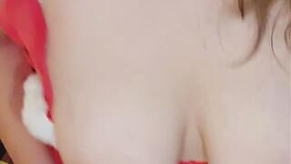 Reverse Cow girl Christmas ride