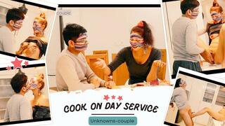 Lonely housewife calls househelp to cook and fuck in kitchen 1