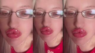 ASMR PAPRIKA CHIPS POTATO EATING - ASMR, EYE GLASSES, GIANESS, LIPSTICK , Big LIPS, MOUTH, FOOD, FACE FETISH, LONG NAILS. For ASMR effect listen in headphones.