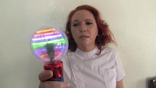 Mesmerized Nurse in Stockings masturbation 1