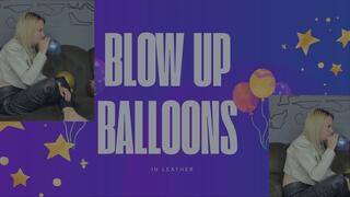 blow up balloons in leather