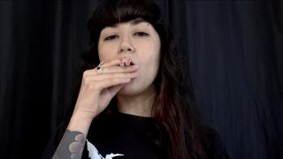 Savoring 2 menthol cigarettes