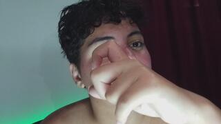 I bite my fingers really hard until they're marked!