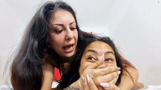 New hot brunette covering all the holes in her slave's face with her hands PART 4 By Morena Rosa and Pietra Hunter Cam Full HD