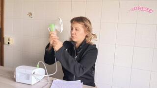 Aerosol Mask Therapy Breathing deep