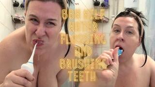 BBW MILF Water Flossing and Brushing Teeth 720p