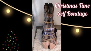 Christmas Time Self Bondage with a BBW Pinup