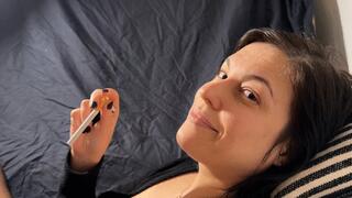 Dangling and multi pumping my Marlboro in close up