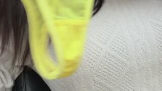 Thoughts of my new yellow lingerie