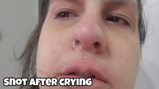 Snotty Nose After Hard Crying – Blowing Thick Snot & Picking My Runny Nose Close-Up