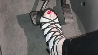 Evalynn downtown driving in heels (alt view)