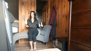 church going milf brainwashed into belly showing