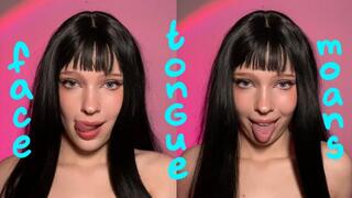 Face & tongue tease