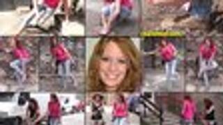 Britney Slip, Fall and Very Bad Sprain with Hopping, Crutching & Foot Play (HD 1920X1080)