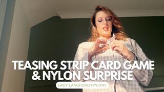 Lets Play A Strip Card Game - Cheeky Teasing Fun & Hidden Nylon Surprise - Strip Games