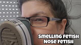 Sniffing Everything Around Me – Sneakers, Panties, Wall & More with My Big Nose Close-Up