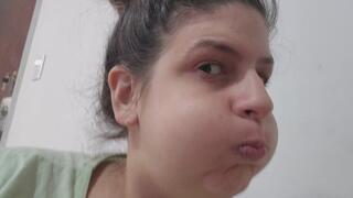 Chubby Girl Puffed Cheeks 2 – Even Longer Breath Holds & Huge Cheek Inflation