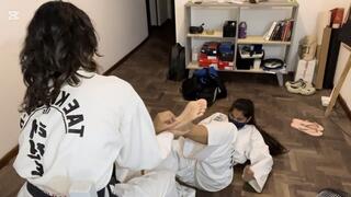 LATINA BLACK BELT SISTERS TICKLE PUNISHMENT - TICKLES