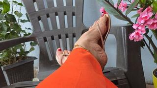 Highest Arched feet you will ever see by Milah in flat sandals