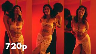 Umi: Ticklish latina dressed as Cleopatra egyptian queen tied up and tickled barefoot - 720p