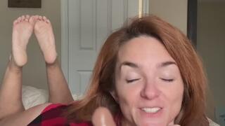 Christmas hand job with stepmom