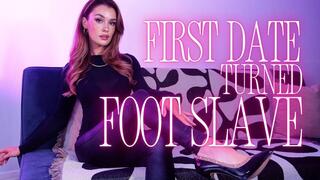 FIRST DATE TURNED FOOT SLAVE - 4K - Foot Domination POV Foot Slapping and Gagging Humiliation