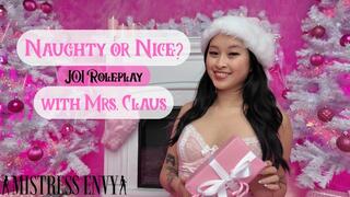 Naughty or Nice? with Mrs. Claus: JOI Roleplay - Hosted by ObeyEnvyNow | Female Domination, FemDom, Asian, Sensual Domination, Orgasm Control, Countdown, Goon, Jerk Off Instruction, Ass Worship, Stroke, Pump, Spank