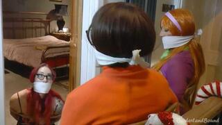 Lexi, Cici, Scarlett, Mila & Stella in: The Great Borderland Xmas Panto-Cosplay Bound & Gagged Heroine Gift-Box!!