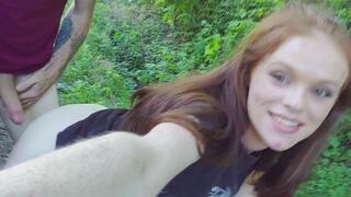 Redhead deep throat’s cock