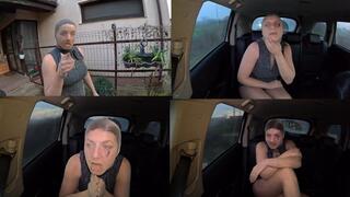 Risky Public Trip in Full Pantyhose Encasement – Nylon Doll in the Car | Ep. 336