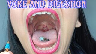 Vore fantasy: swallowing tinies and digesting them inside my belly