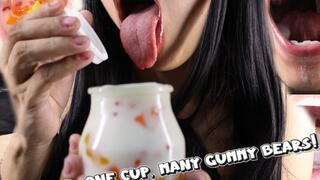 1 girl 1 cup many gummy bears