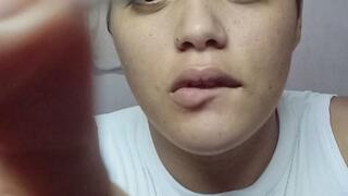 Come with me while I wax my eyebrows so I can cut off your penis!