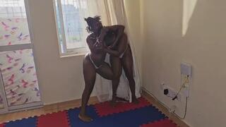 Real sweaty fight between celestine and hawa