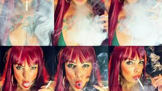 POV - Poison Ivy facing you, breathe in all this smoke - Dunhill White 100