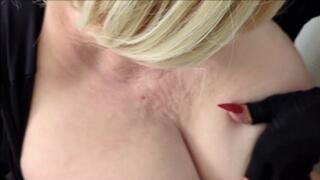 Sharp scratching fingernails on cuckolder cock