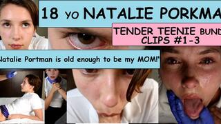 TENDER TEENIE clips (parts) #1-3 BUNDLE 18 year old Natalie Porkman sex with Dirty Old man Submissive TEEN POV dirty talking domination