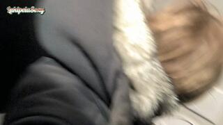 Peeing in a tiny fuel station toilet