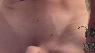 Riding a big dildo until I cum