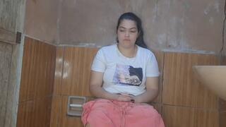 Loud farts and pee in the bathroom