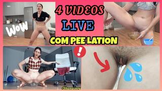 FOUR LIVE SHOW COM PEE LATION PISSING IN THE BOWL AND PEE MYSELF .
