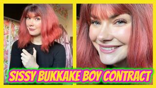 Sissy Bukkake Boy Contract