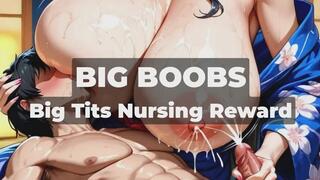 BIG BOOBS - Big Tits Comfort After the Interview - Your loving girlfriend with a soft French accent nurses you at her big tits and gives you a slow, rewarding handjob