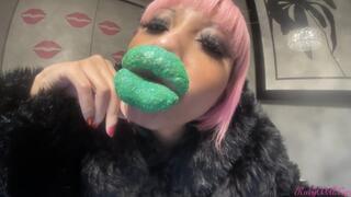 RubyDollLipz's POV Green Glitter Kisses