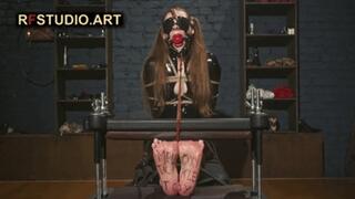 Meloxy - A Tickle Toy - Catsuit, Toe Press, Large Ballgag, Blindfolds and Nosehook (UHD 4K MP4)