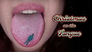 Christmas on the Tongue (vore, unaware to aware, mouth close-up)