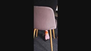 Very quick cumshot on Sock