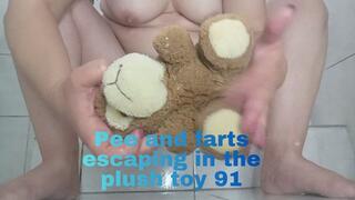 Pee and farts escaping in the plush toy 91