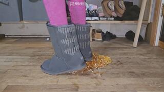 Chrissy buckle boots bread crush