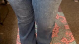 Bbw amateur in size 16 slight dark wash jeans